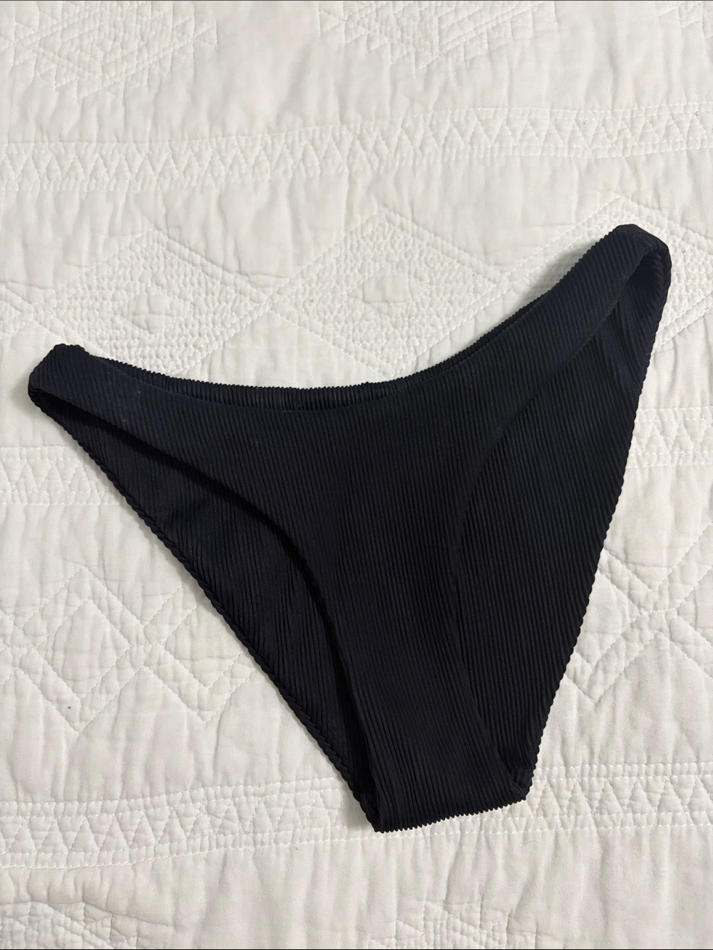 Kulani Kinis Black Ribbed Bikini Bottom